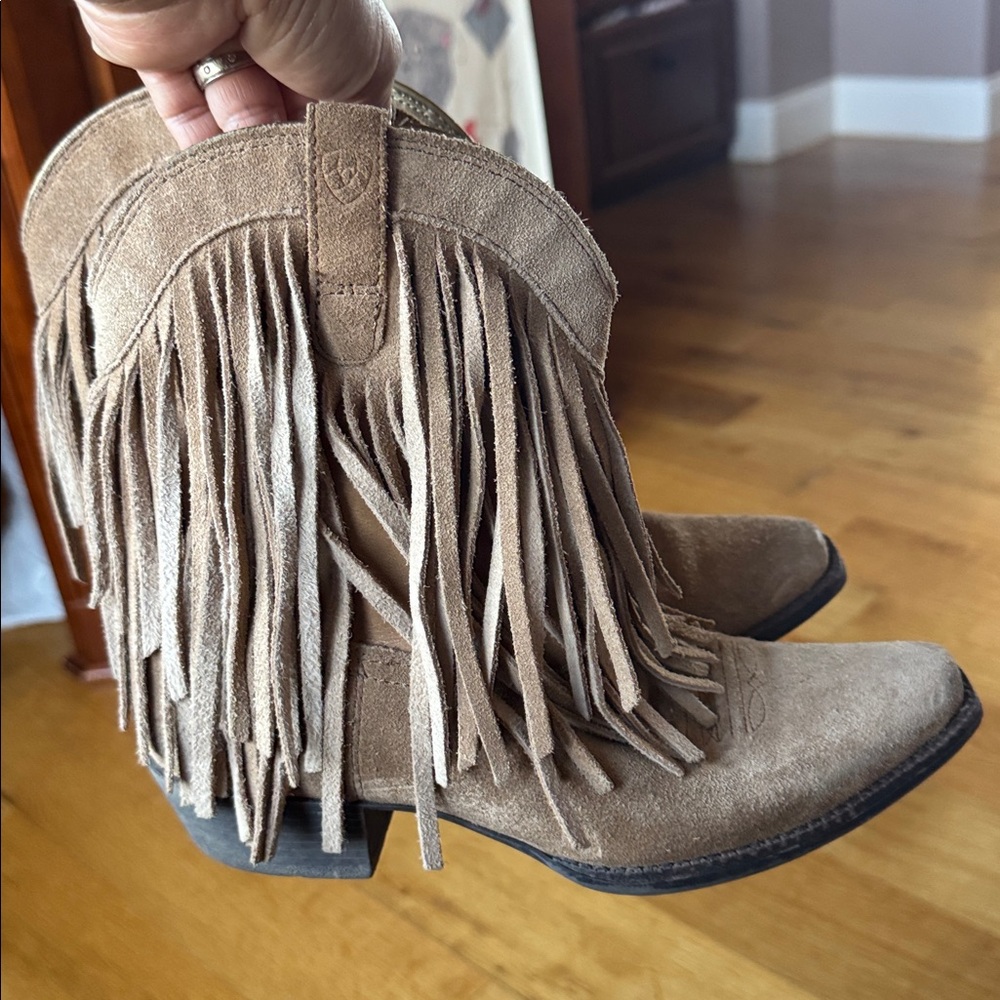 ARIAT Fringe Western Ankle Boots - Picture 7 of 7